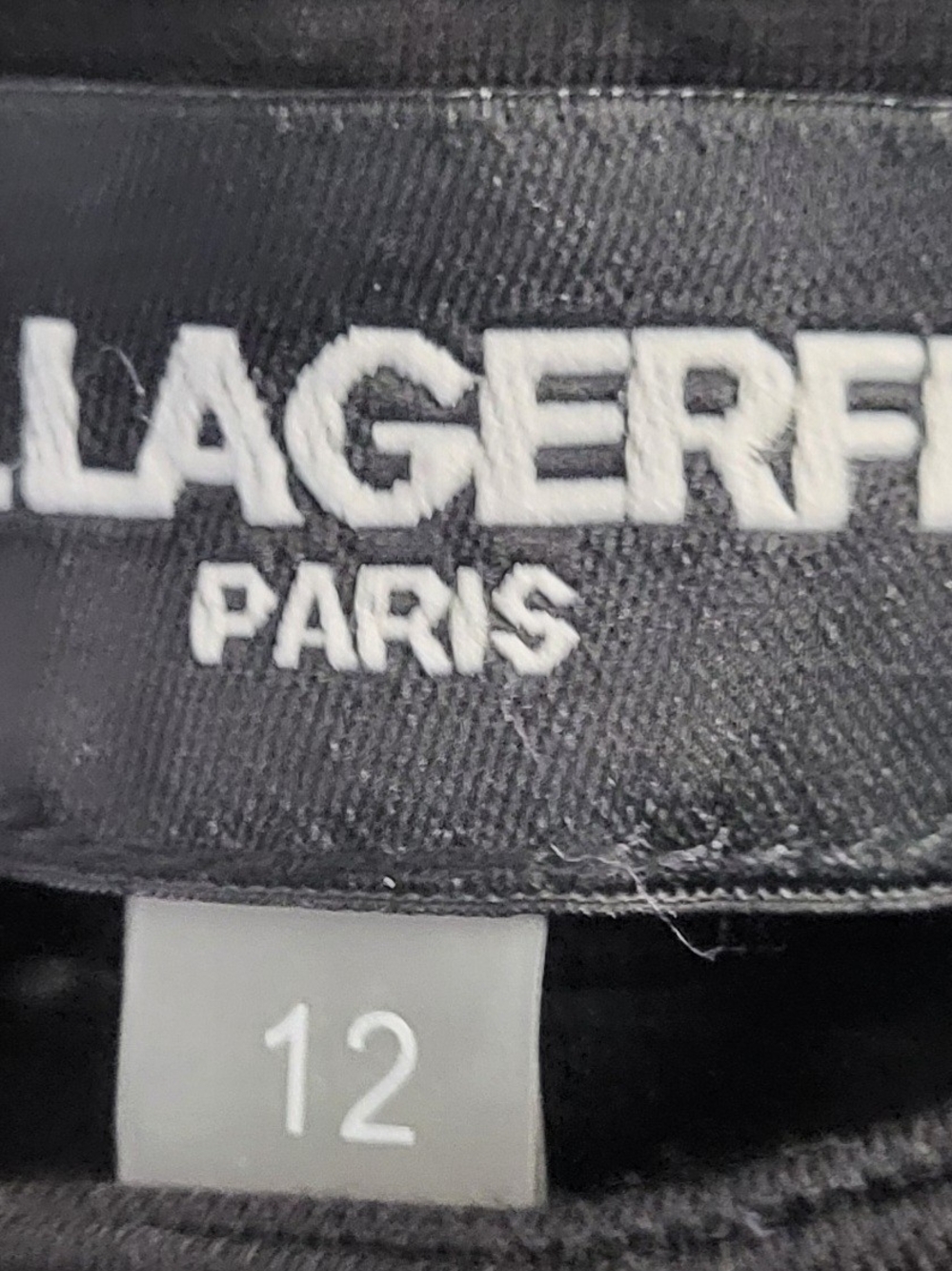 Karl Lagerfeld Black Women's 3 Button Pants - 12 EUC - Picture 4 of 4